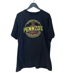 Tee Luv Men’s Black Pennzoil Graphic Tee Size 2XL – Casual Automotive Shirt